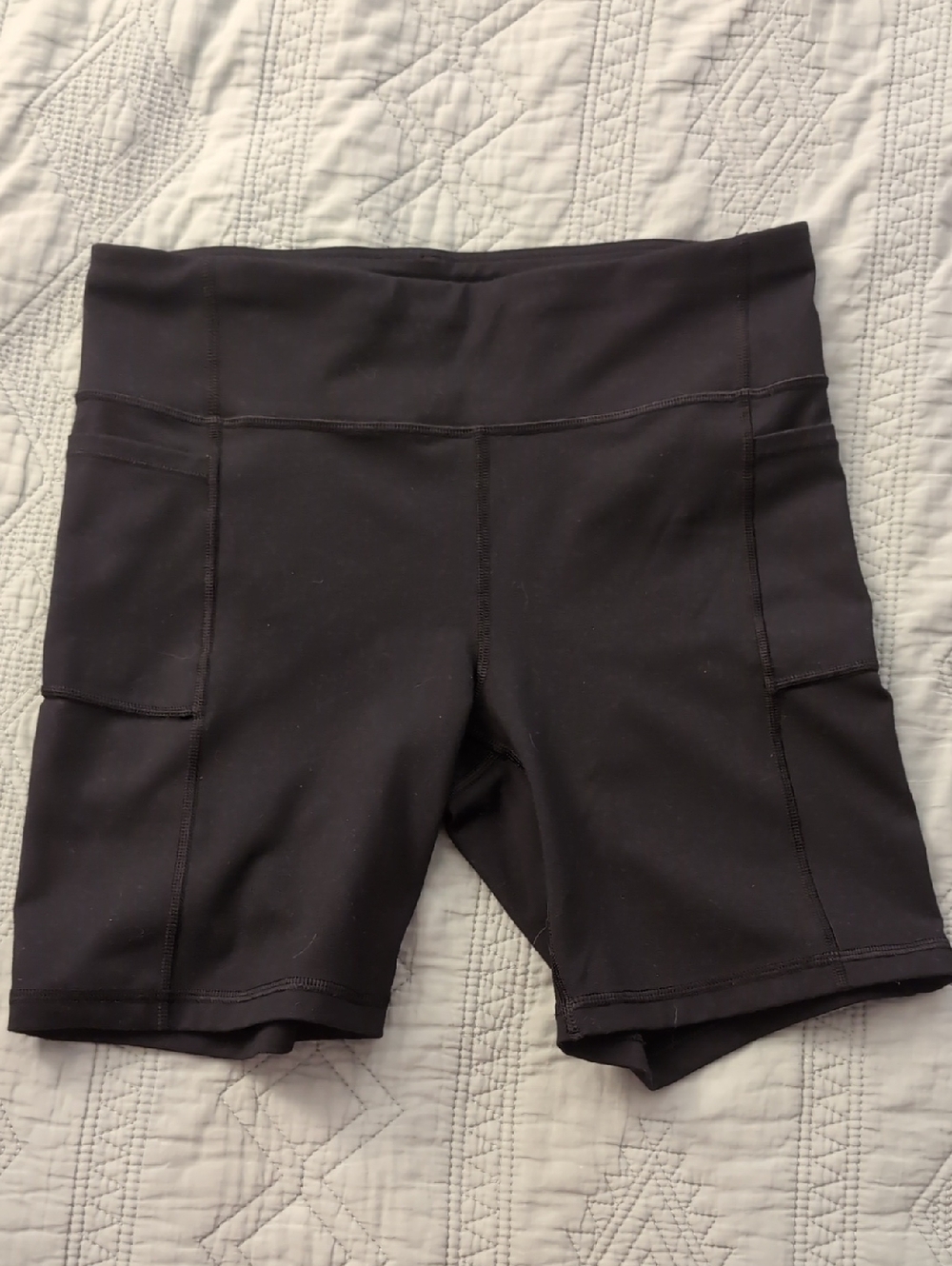 Gap GapFit High Rise Blackout Bike Shorts Pocket Shorts Size Small